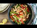 Fajitas de pollo  el mundo en recetas