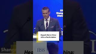 Hegseth Warns China: US Is a Pacific Nation | Taiwan Talks #shorts