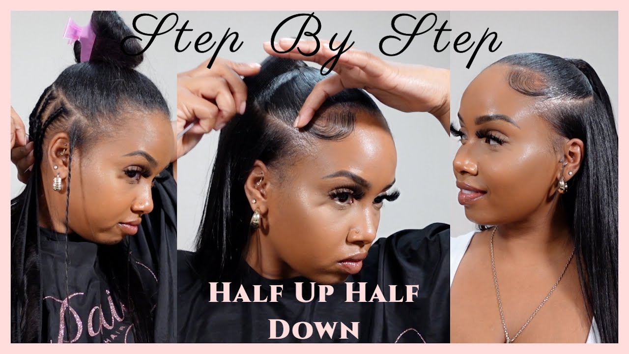 How to half up ponytail - TRENDY hairstyles 2020 (3 ways) by LittleGirlHair  - YouTube