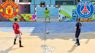 FIFA 24 VOLTA FOOTBALL | RONALDO VS MESSI | MANCHESTER UNITED VS PSG | PENALTY SHOOTOUT - PS5