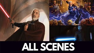 Count Dooku all scenes (TotJ, 2, Clone Wars, 3, Bad Batch, Mandalorian)