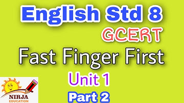 English Std 8  Fast Finger First  Part 2   | Unit 1 Activity 4  GCERT