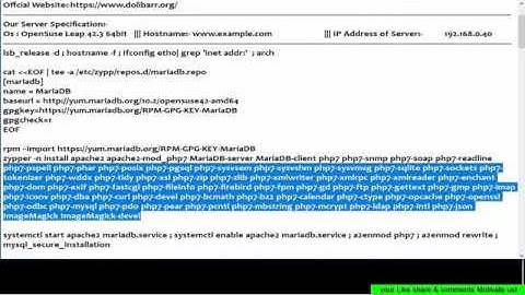 How To install Dolibarr 6.0.4 on opensuse Leap 42.3