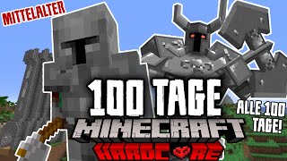 Ich überlebe 100 Tage Minecraft Hardcore im Mittelalter | Tag 1 bis 100 | Minecraft Challenge