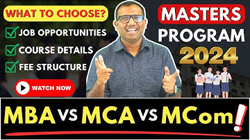 ✅MBA vs MCA vs MCom!! Which is better? MBA or MCA or MCom in 2024 #mba #masterprogram #mcom #viral
