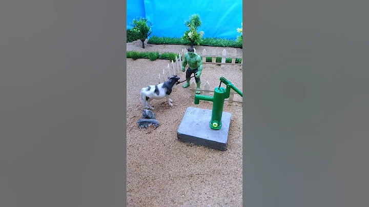 Mini cow bathed hand pump mini motor water pump project #12