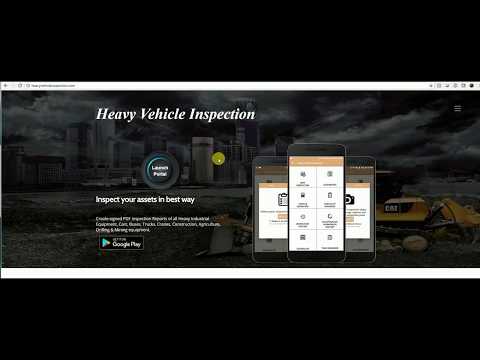 Heavy Machinery Inspection App HVI - Web Portal Dashboard