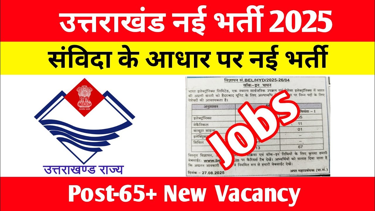 Uttarakhand new vacancy 2025 || - YouTube