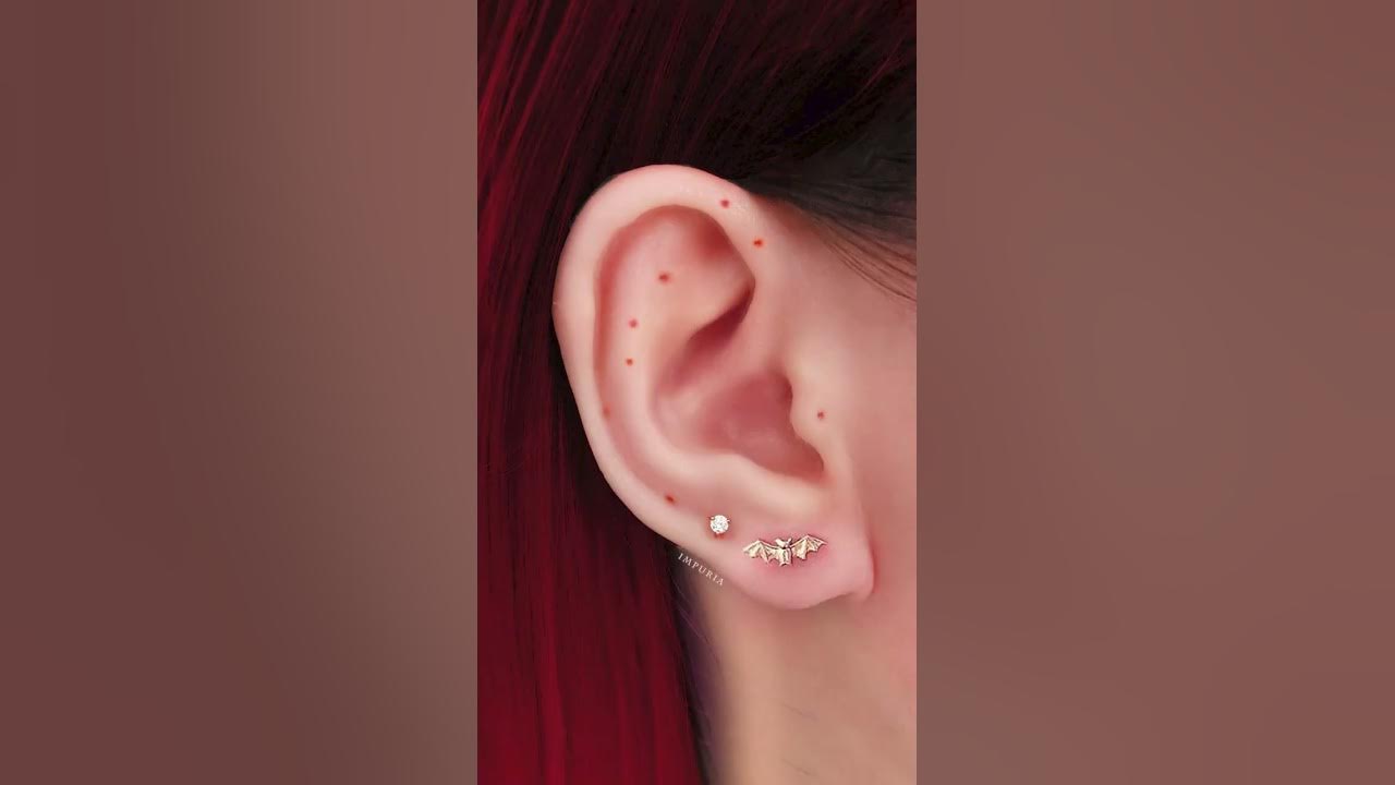 Halloween Inspired Ear Curation Piercing Ideas Earrings Spooky Season
