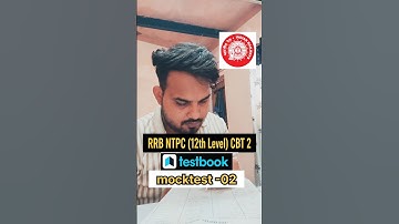RRB NTPC(12th level )CBT-2 testbook mocktest 02 🎯 | #rrb #ntpc #ntpc_exam #shorts #heenaprajapati