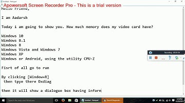 How much memory does my video card have?