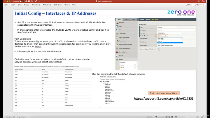 LAB Interfaces & IP Addresses  - Appliance Setup -  F5 BIG IP Administration #f5network  #f5bigip