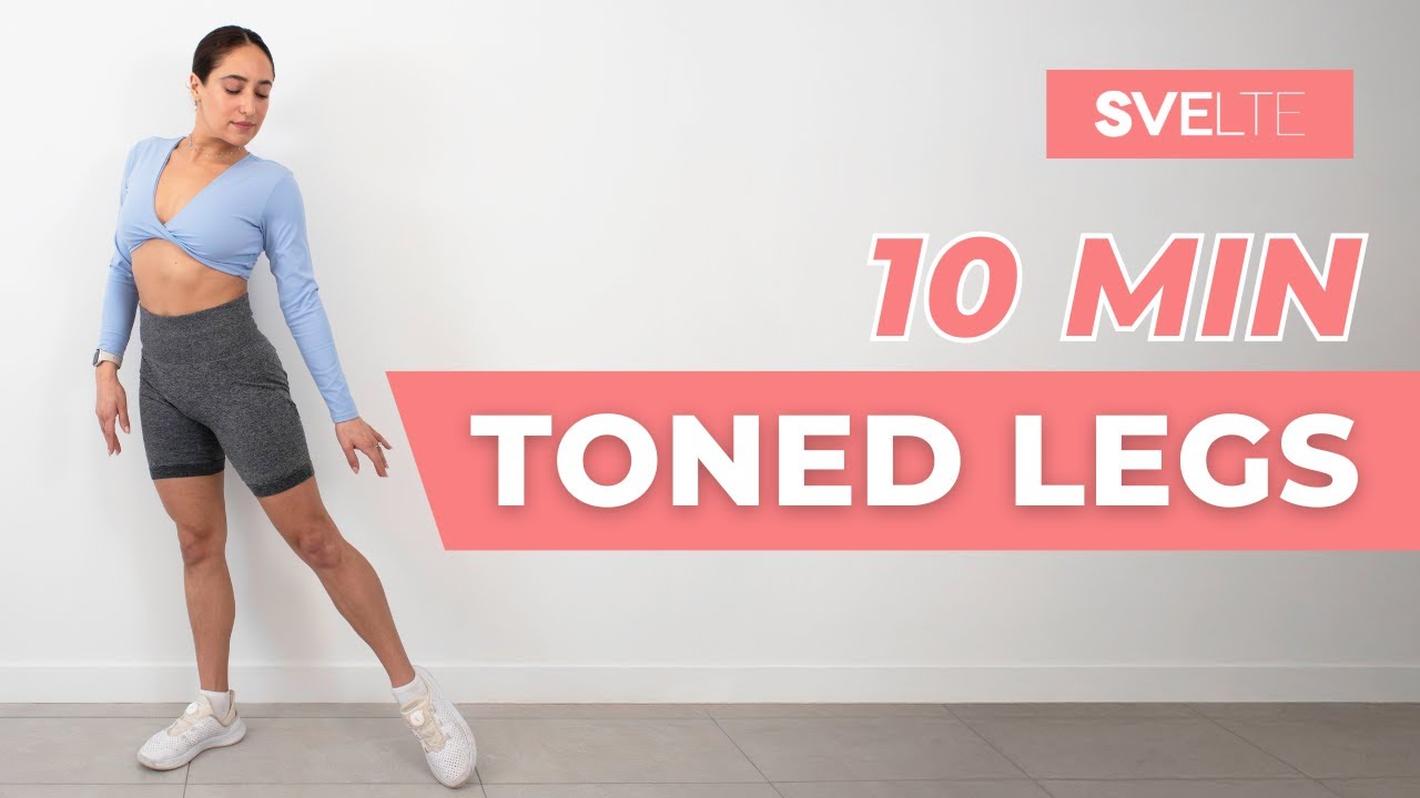 10-минутная тренировка для подтянутых ног, ягодиц, икр и бедер | Упражнения для сжигания жира, тр...