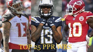 TOP 25 WR FOR PPR FANTASY FOOTBALL