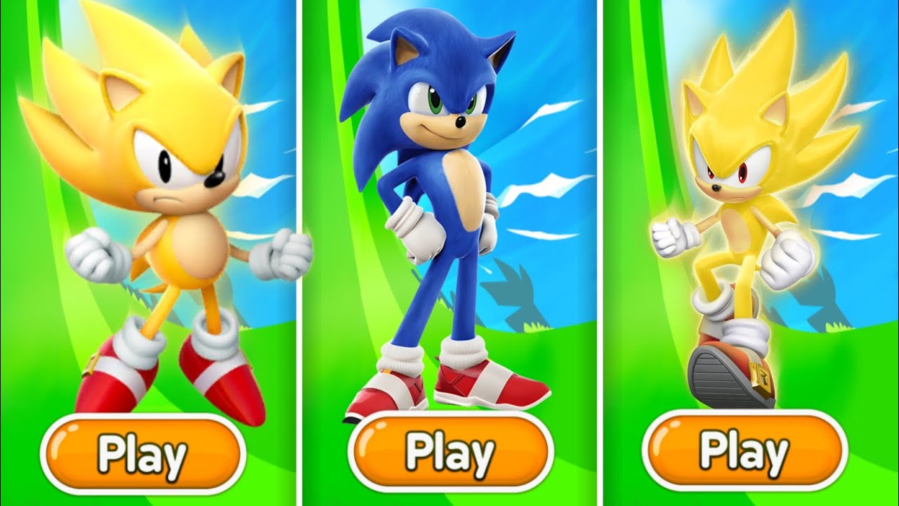 Sonic Dash - Movie Sonic Vs Classic Super Sonic Vs Super Sonic Vs All ...