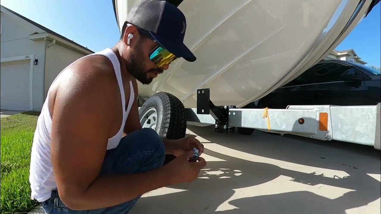 Installing Spare Tire For my Boat Trailer YouTube