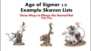 Age of Sigmar 3.0 Skaven Example Lists