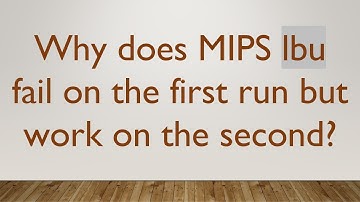 Why does MIPS lbu fail on the first run but work on the second?