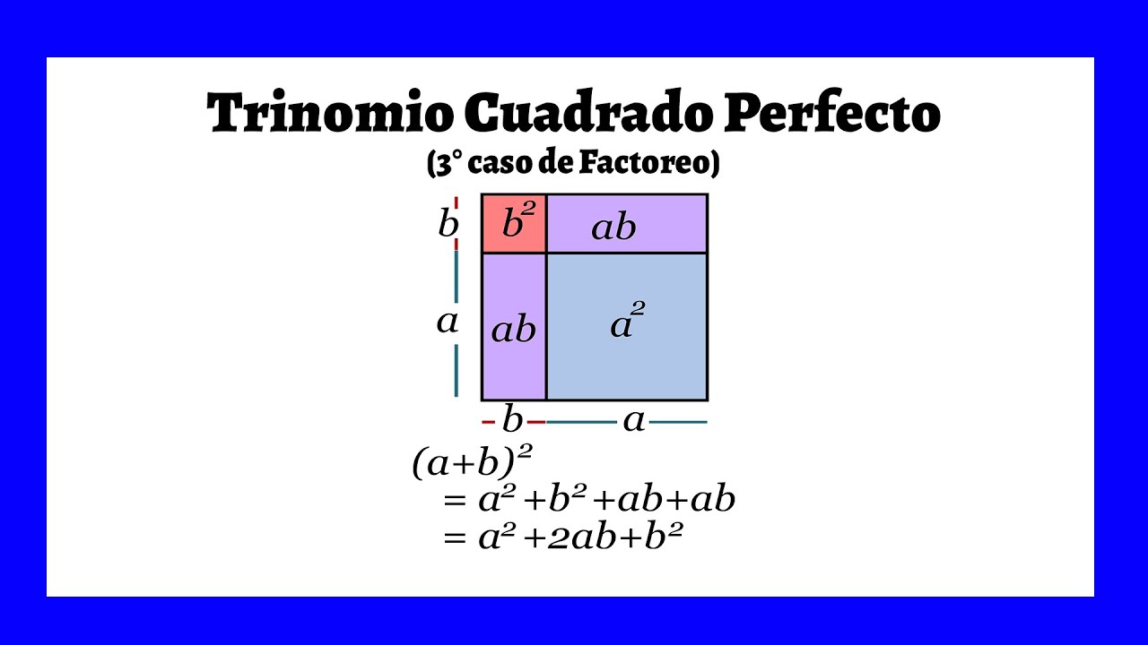 Tercer Caso De Factoreo Trinomio Cuadrado Perfecto Youtube