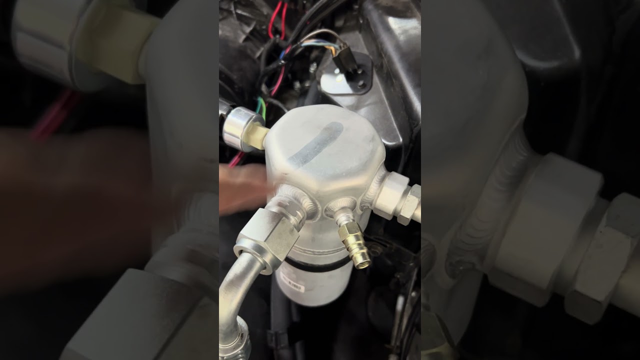 Nice cold AC system on the 3+3 Squarebody project restoration project rebuild and serp belt system