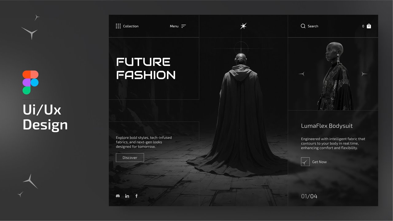 How to Create Futuristic Website UI in Figma | UX Design Tutorial - YouTube