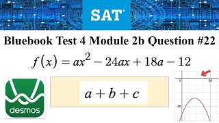 SAT® Bluebook Test 4 Module 2 Hard Question 22 Quadratic Equation