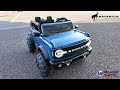 Video: Nuova Ford Bronco 24V Maxi Suv Fuoristrada 2 Posti Auto Macchina Elettrica per Bambini con Telecomando