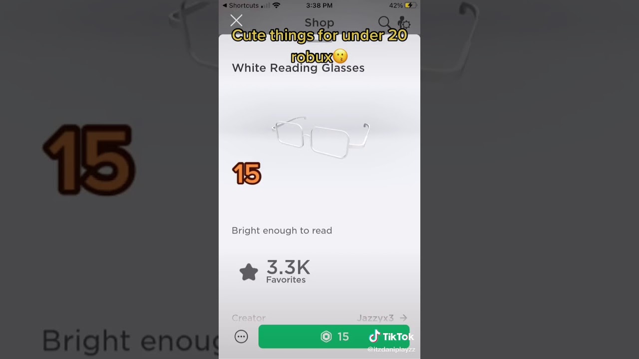 Cute Roblox Items For Under 20 Robux Tiktok Youtube - how much is 20 in robux