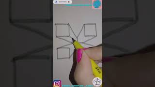 How to draw 3D drawing of a building | 3D tower drawing | 3D pillar drawing #short #3D #diy