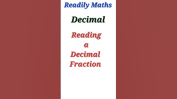 How to read a Decimal Number || # Readily Maths|| # Concept Base|| # Shorts