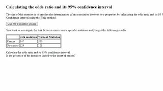 Odds Ratio And 95 Confidence Interval Youtube Odds Ratio And 95 Confidence Interval Youtube