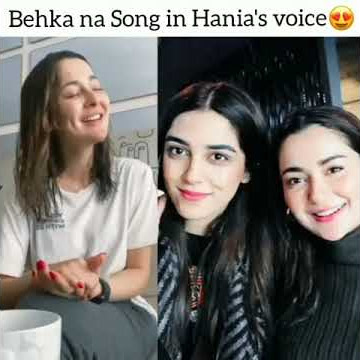 Behka na ❤ Hania amir sing A song In her Magical Voice ❤🔥😲
