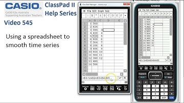 ClassPad Help 545 - Smoothing Time Series