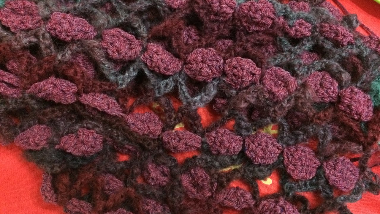 Πολυ Ευκολο Πλεχτο Κασκολ με Βελονακι . EASY CROCHET BUBBLE STITCH SCARF