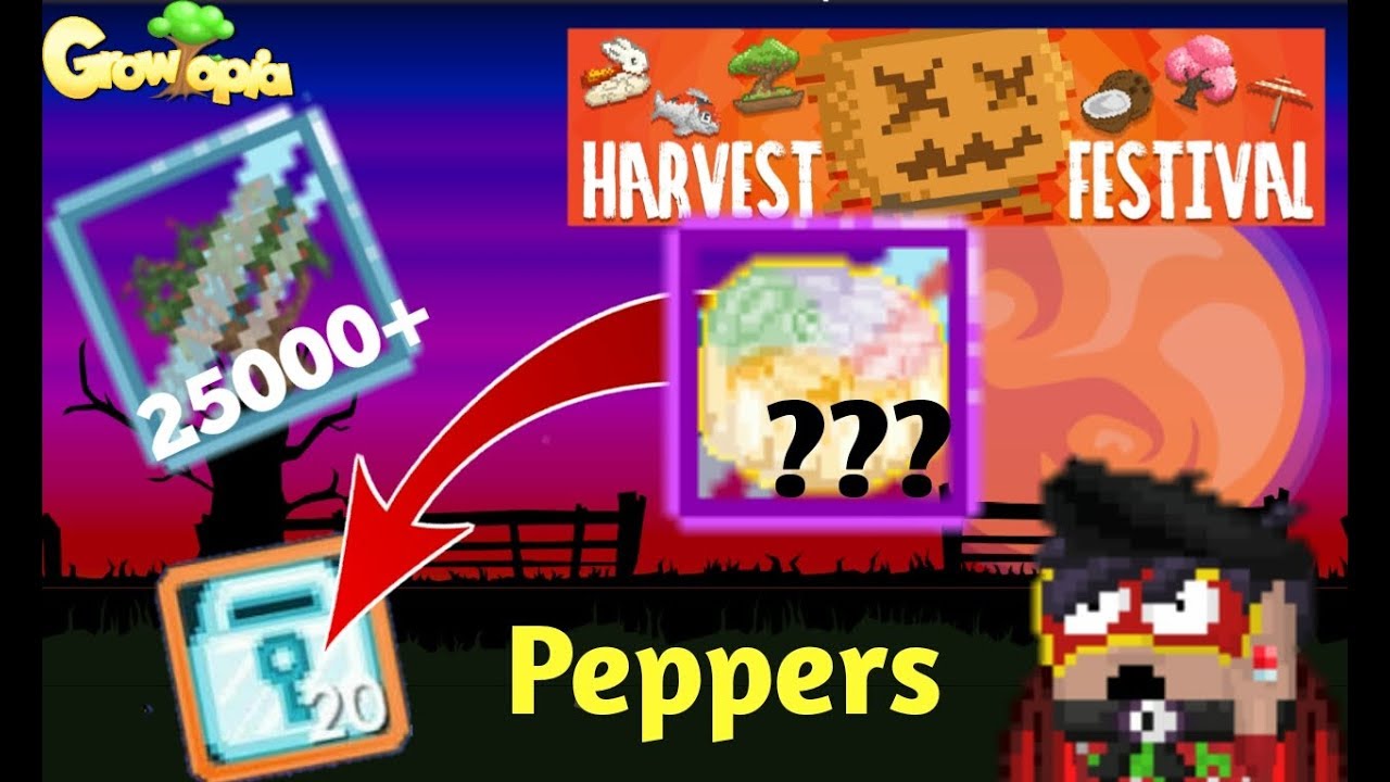 Harvesting 25k Pepper Trees Harvest Festival Growtopia YouTube