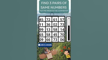 Find 3 PAIRS of identical Numbers to WIN!