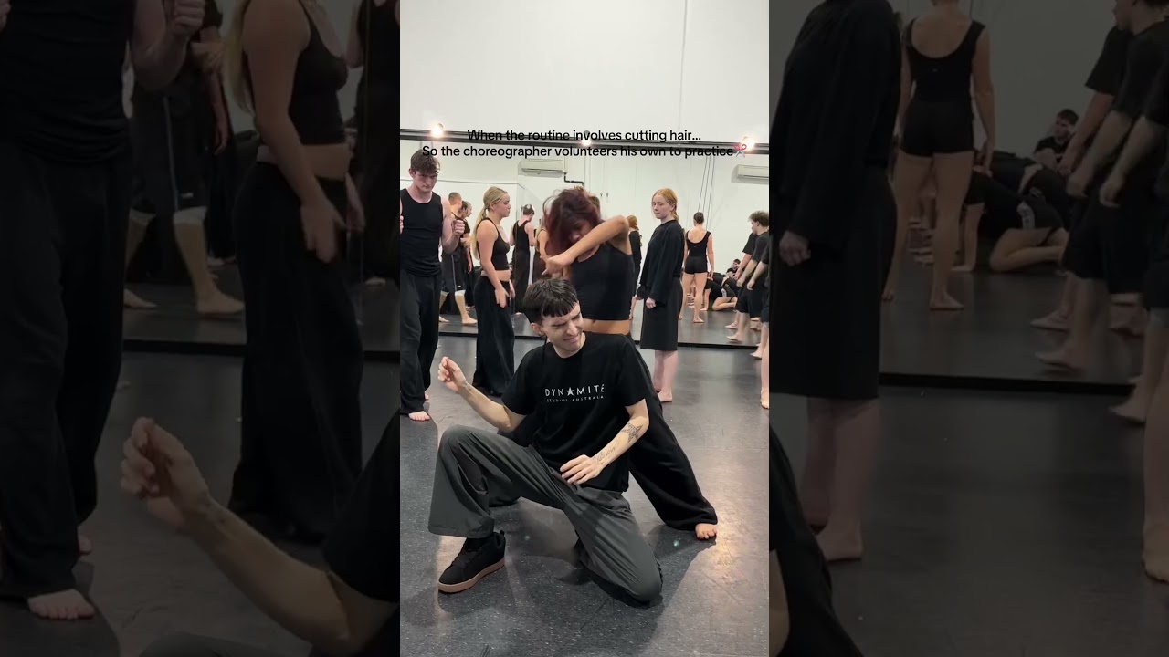 WHEN THE CHOREOGRAPHER VOLUNTEERS TO CUT HIS HAIR?! 😳✂️#DieAntwoord #Shorts chore: Joel Murphy