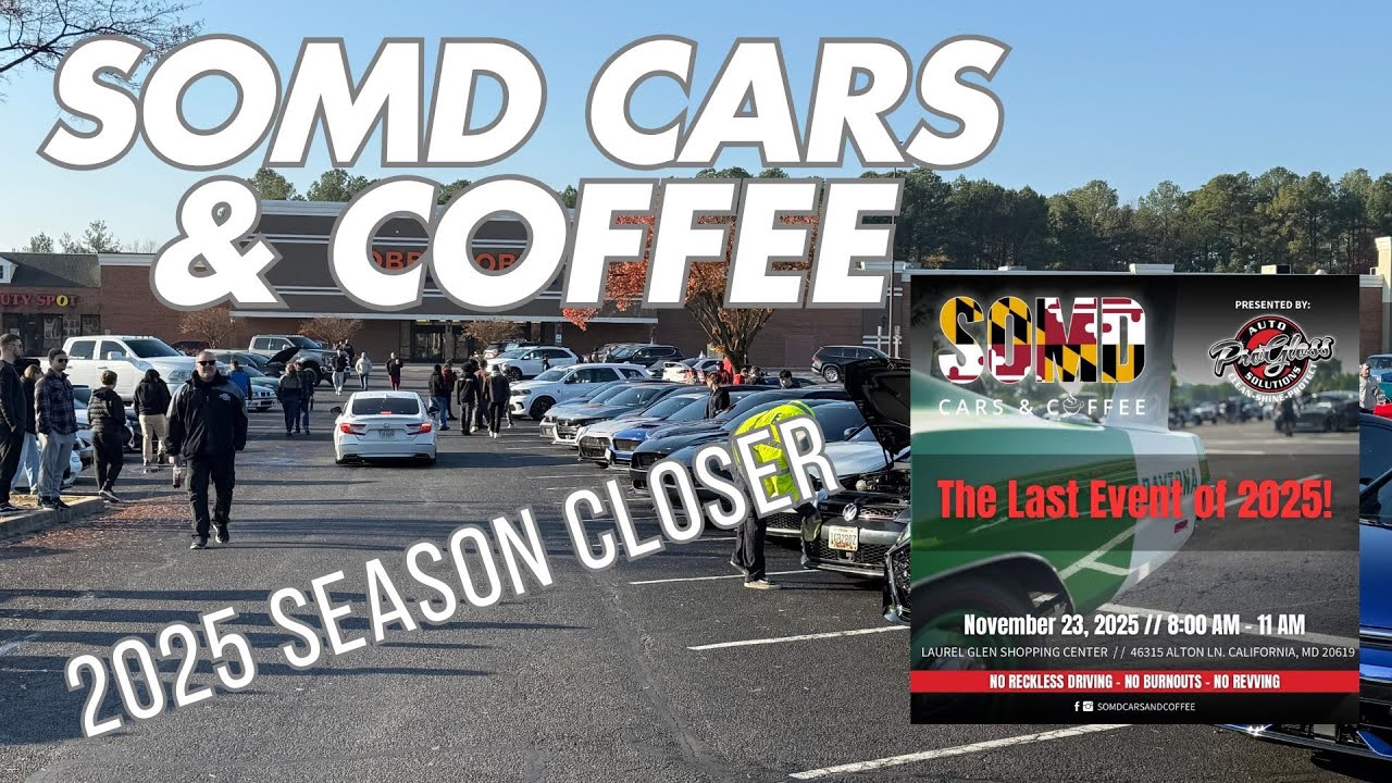 Автомобили и кофе SOMD — закрытие сезона — Калифорния, Мэриленд, 23 ноября 2025 г.