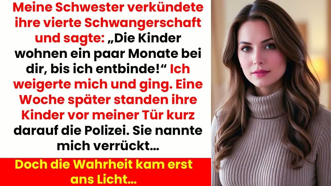 Meine Schwester ließ ihre Kinder vor meiner Tür doch was dann geschah, schockierte alle…