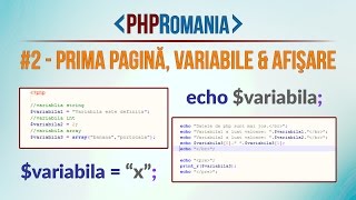 PHP Tutorial: Prima pagină, variabile php, afişarea în php.