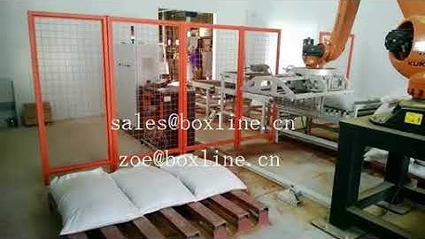 Automatic jute bag palletizer palletizing machine stacking robotic pile tally for carton