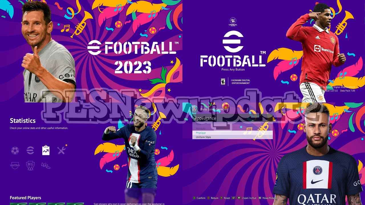 PES 2021 Menu eFootball 2023 Light Blue by PESNewupdate ~