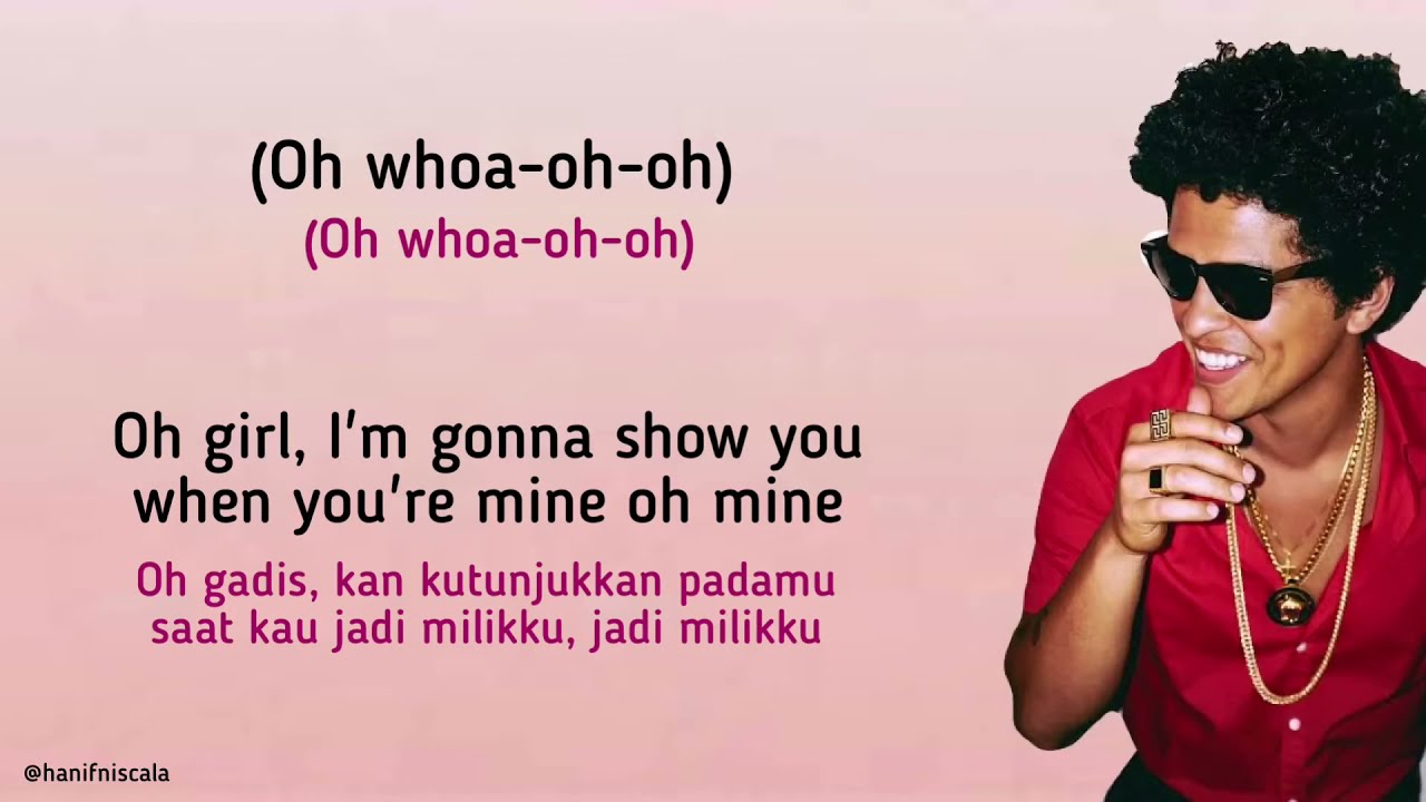 Bruno Mars Treasure Lirik Terjemahan Youtube