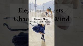 Elegance Meets Chaos in the Wind. Windy Day, Place De La Concorde (c. 1890) #painting #art #history