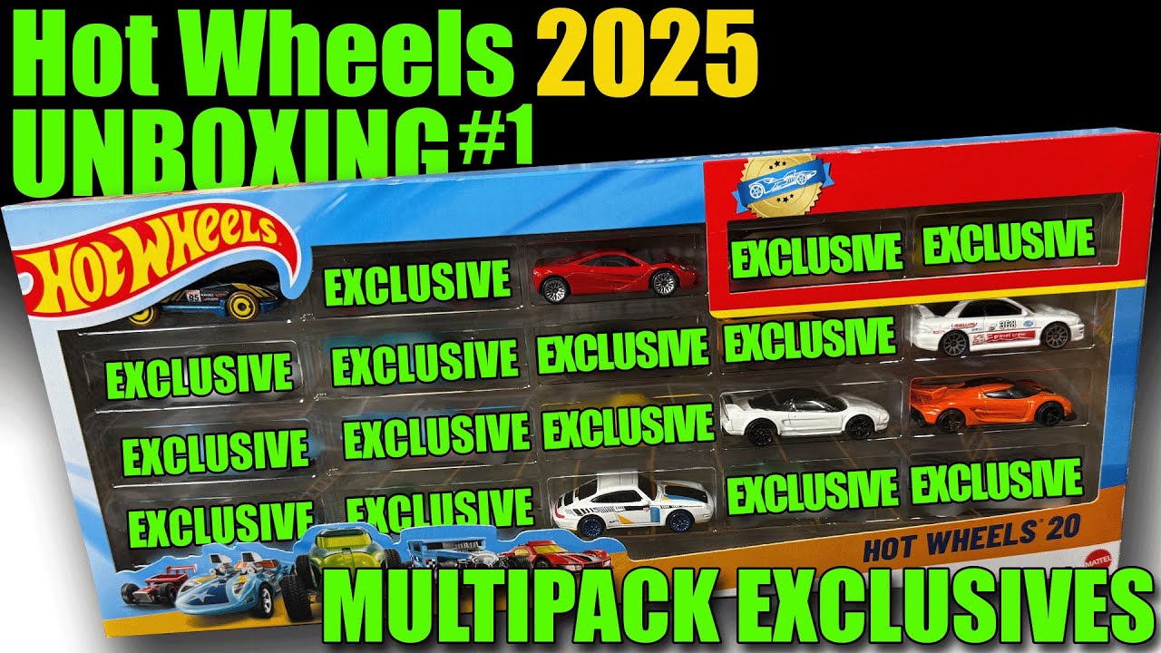 Unboxing 2025 Hot Wheels 20-Pack; MULTIPLE EXCLUSIVE CARS