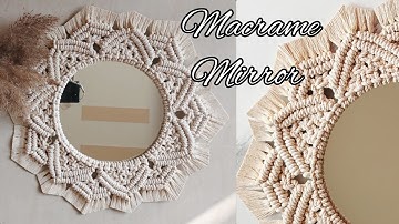 Macrame Mirror | Beautiful Macrame Mirror Wall Hanging | Boho Decoration | DIY Easy Macrame Mirror