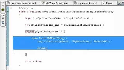 Android SDK Tutorial --- The Activity Menu --- Phone Menu Button
