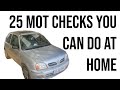 25 MOT Checks You Can Do At Home