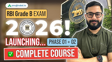RBI Grade B 2026 | Complete Course Launched | RBI 2026 Preparation Strategy | Anuj Jindal