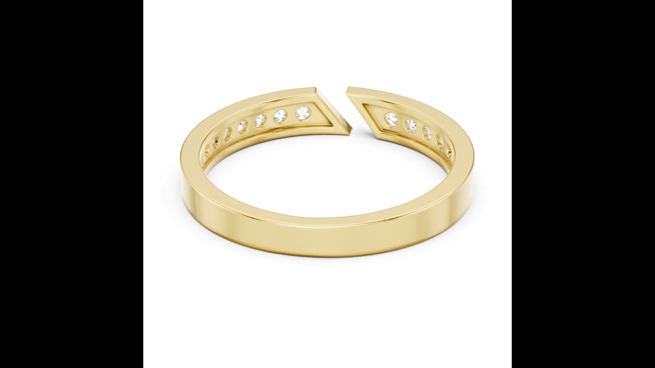Open Gap Lab Grown Diamond Half Eternity Anniversary Band